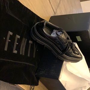 PUMA POINTY CREEPER PATENT FENTY BLACK SHOES
